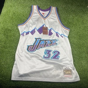 Karl Malone Utah Jazz Mitchell Ness Trikot Herren 2xl Swingman genäht weiß Neu mit Etikett - Bild 1 von 14