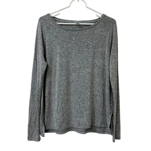Camicia donna Old Navy taglia small sciolta lusso morbida filata manica lunga grigio erica - Foto 1 di 5