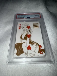 2016 ONE PIECE FILM: GOLD PLAYING CARDS 3 OF HEARTS NAMI PSA 10 - Picture 1 of 9