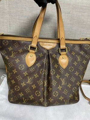 Bolso de Hombro Louis Vuitton Palermo PM Marrón Lona Foto 1 de 4