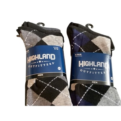 6 PARES CALCETINES HIGHLAND OUTFITTERS HOMBRE TALLA 6-12 Negro y Azul Surtido Foto 1 de 4
