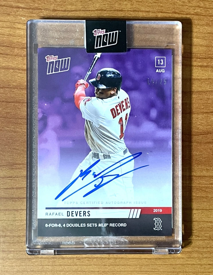 2019 Topps Now, Rafael Devers Autographed Card, #679B, 14/25 - Image 1 of 2