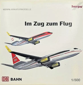 Herpa Miniaturmodell Im Zug zum Flug 1:500 DB Züge und Flugzeuge NEU & OVP - Bild 1 von 1