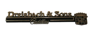 Dreisbach & Sons Cadillac Detroit Mi Car Dealership Emblem Nameplate - Picture 1 of 5