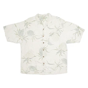 Tommy Bahama Herren Hawaiihemd Creme Crazy Pattern L - Bild 1 von 6