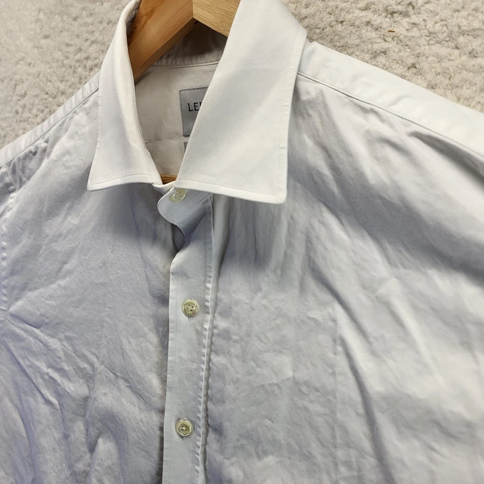 Camisa de vestir de lujo de algodón ajuste a medida LEDBURY para hombre 16,5 grande Foto 1 de 4
