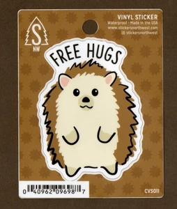 Hedgehog Free Hugs Vinyl Sticker Decal, Waterproof, Hedgie - Picture 1 of 2