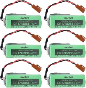6X  Fanuc System Battery 3V CR17450SE-R A98L-0031-0012 Lithium battery W/ Plug - Picture 1 of 7