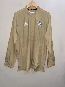 Adidas Georgia Tech Yellow Jackets Team Issue Windbreaker Jacket Mens L H55692 - Picture 1 of 9