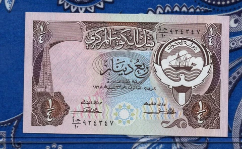 Kuwait Banknote 1/4 Dinar 1968 (1980) P 11a UNC Sign. 2 AJ/10 924347 Cover