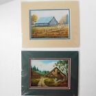 Lot 2 Cathy Druell Barn Prints Signed Dated Matted 5x7 8x10 Farm Country Art NEW