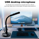 Computer Mini Condenser Microphone Usb Stand Recording Mic For Desktop Laptop Uk