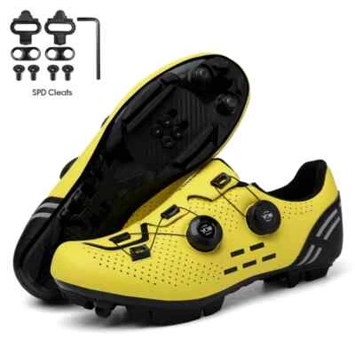 Zapatilla deportiva de ciclismo para hombre V bicicleta de carretera pedal zapatos de velocidad plana con tacos SPD zapatos Foto 1 de 4