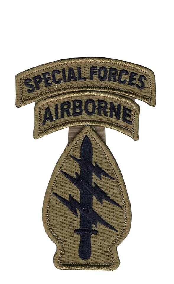 Special Forces OCP Patch Airborne/Special Forces Tab w/Hook Fastener NS (each) - Image 1 of 1