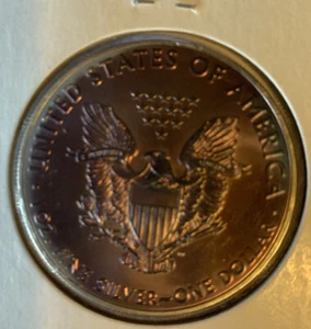 2017  AMERICAN 1 OZ. SILVER EAGLE SUPER TONED REVERSE - Picture 1 of 2