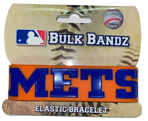 NEW Forever Collectibles MLB NY Mets Team Bulk Bandz Elastic Bracelet Cover