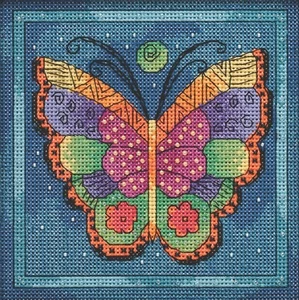 Kit de punto de cruz Butterfly Capri Mill Hill 2019 Laurel Burch LB141914 - Imagen 1 de 2