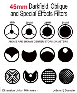45MM Microscope Darkfield, Oblique and Special Effects Filters - Picture 1 of 1