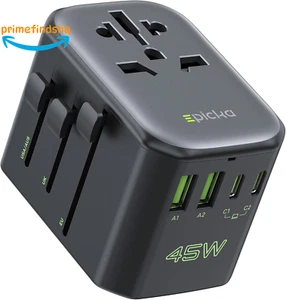 Pulse 45W European Travel Plug Adapter, Universal Power Adapter with PD Fast Cha - Picture 1 of 7