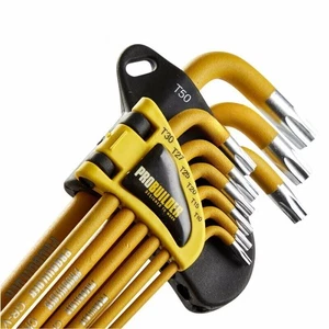 Innensechskantschlüssel Set 9-teilig CRV-Stahl L-Schlüssel T10-T50 Torx - Bild 1 von 3