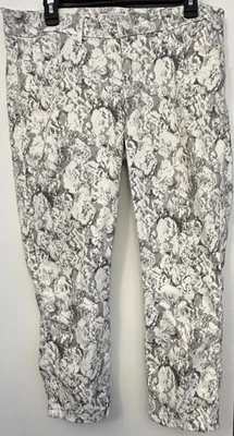 Guess Jeans Womens Brittney Skinny Ankle mid rise gray floral Size 32 - Image 1 of 4