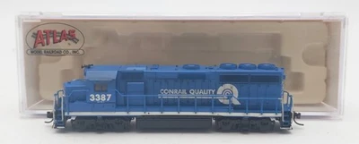 Locomotora diésel Atlas 48607 escala N Conrail "calidad" GP-40-2 #3387 EX/caja Foto 1 de 4