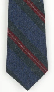 Cambridge Classics 100% Lambs Wool Tie 3 1/4" x 58" Blue Green Burgundy (As Is) - Picture 1 of 6