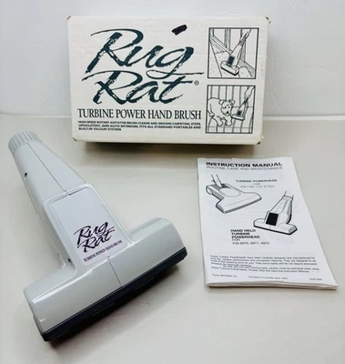 ПОДЛИННАЯ ручная щетка турбины Vacuflo RugRat! Ковер крыса для центрального пылесоса серый #6972 - Изображение 1 из 4