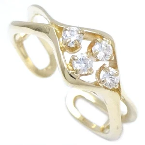 MIKIMOTO Diamond 18K Yellow Gold ring Size 4.5 /291701 - Bild 1 von 7