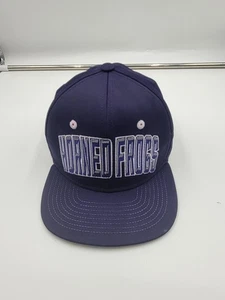 TCU Horned Frogs Hat Cap Snap Back White & Purple Embroidered Zephyr Size M - Picture 1 of 9
