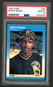1987 Fleer Barry Bonds Rookie #604 PSA 10 GEM MINT 💎 - Picture 1 of 2