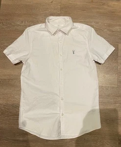 Boys White short Sleeved Shirts X 2 Shirts Age 12 - Picture 1 of 4
