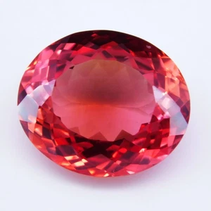 Zaffiro Padparadscha Naturale 26,50 Ct Taglio Ovale Certificato Gemma Sciolta - Foto 1 di 7