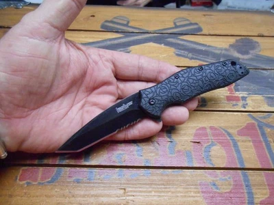 Cuchillo de Bolsillo Kershaw Kuro 1835TBLKST Speedsafe Forro Bloqueo Combo Borde Tanto Hoja Foto 1 de 4
