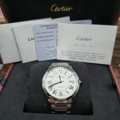 Cartier Ronde Must WSRN0035 acero inoxidable automático con caja y papeleo bajo precio Foto 1 de 4