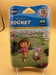 Dora The Explorer Vtech Learning Cartridge Fix It Adventure V. Smile Nick Jr - Picture 1 of 4