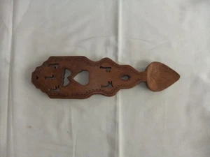Cuchara de amor galesa artesanal vintage, corazones y llaves, 24 cm - Imagen 1 de 8