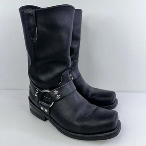 Double H Men's Black Harness Motorcycle Boots - Size 9EE - Picture 1 of 8