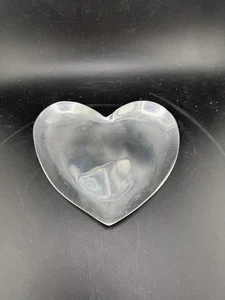 Heart Shaped Pottery Barn Trinket /Jewelry Tray Silver Tone Aluminum - Picture 1 of 5