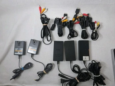 Lot  Power Supplies AV Cables Playstion 1 PS2 (All OEM But 1) - Image 1 of 4