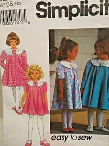 Simplicity 8257 Mädchen Kleid Schnittmuster Größe 5-6x geschnitten & gezählt - Bild 1 von 4