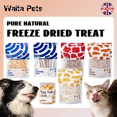 Waita 100% Natural Freeze Dried Air Dried Treats Chicken Duck Fish for Cat&Dog - Image 1 of 4