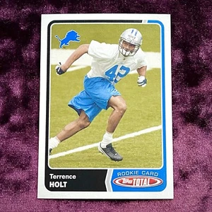 Camiseta deportiva de novato Terrence Holt 2003 Topps Total RC como nueva Detroit Lions NC Wolfpack💙 - Imagen 1 de 2
