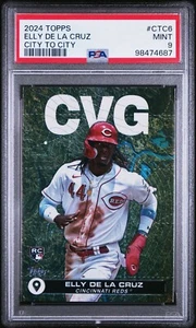 ELLY DE LA CRUZ PSA 9 MINT ROOKIE 2024 Topps Series 2 - City to City #CTC-6 - Picture 1 of 3