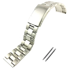 Men's 316L Pure Solid Stainless Steel Watch Strap Band 18 20 22 24 26 28 30mm - Picture 1 of 8