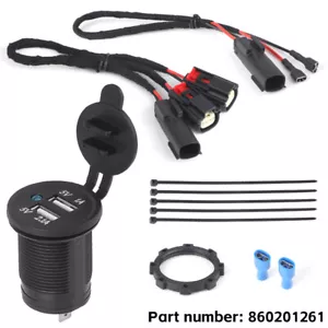 USB Power Outlet Adapter 860201261 Dual Ports For Ski-Doo Lynx REV Gen4 Series - Picture 1 of 7