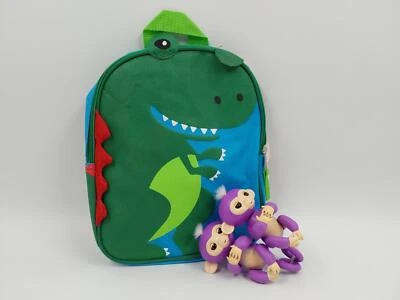 Wonder Nation Dinosaur Back pack for Ages 3+ and 2 Purple Fingerlings - Image 1 of 4