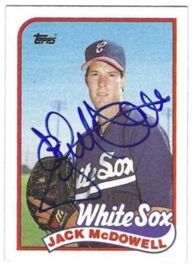 Autographed JACK MCDOWELL Chicago White Sox 1989 Topps card #486 w/Show Ticket - Picture 1 of 1