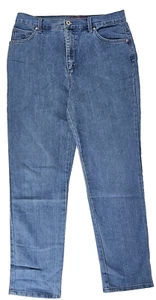 Gloria Vanderbilt Women's Size 12 Blue Tapered Leg Light Wash Stretch Jeans - Picture 1 of 15