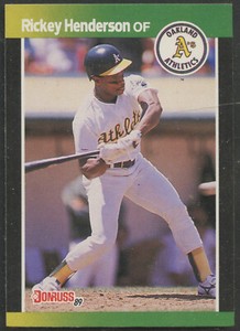 1989 Donruss Baseball's Best #78 Rickey Henderson Oakland Athletics Hall-of-Fame